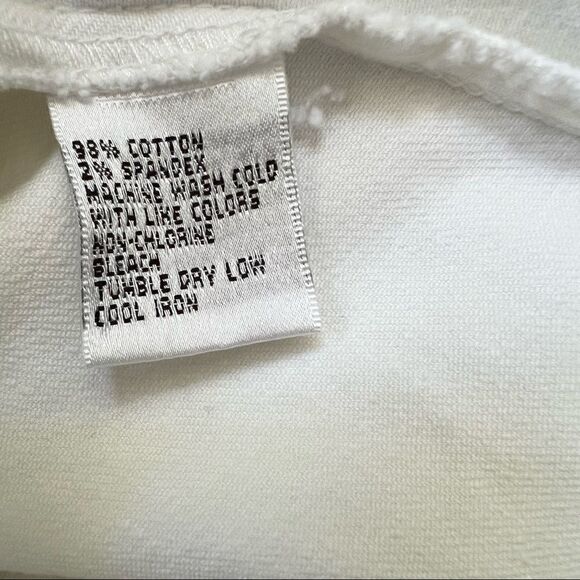 Talbots White Cotton Twill Stretch Blazer Single Button Jacket Size 6 - Picture 8 of 8